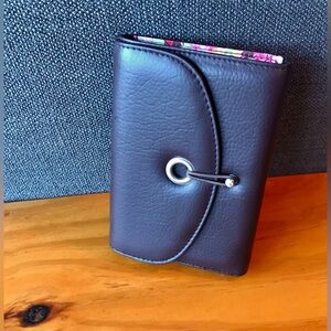 NEW Dark Brown Coupon Accordion Style Organizer Wallet Grocery List Notepad